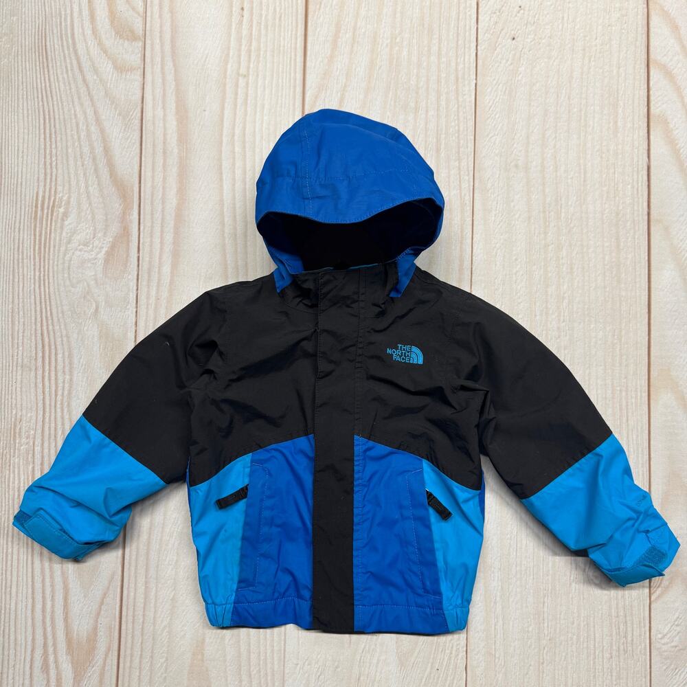 The North Face Kids Blue and Black Raincoat